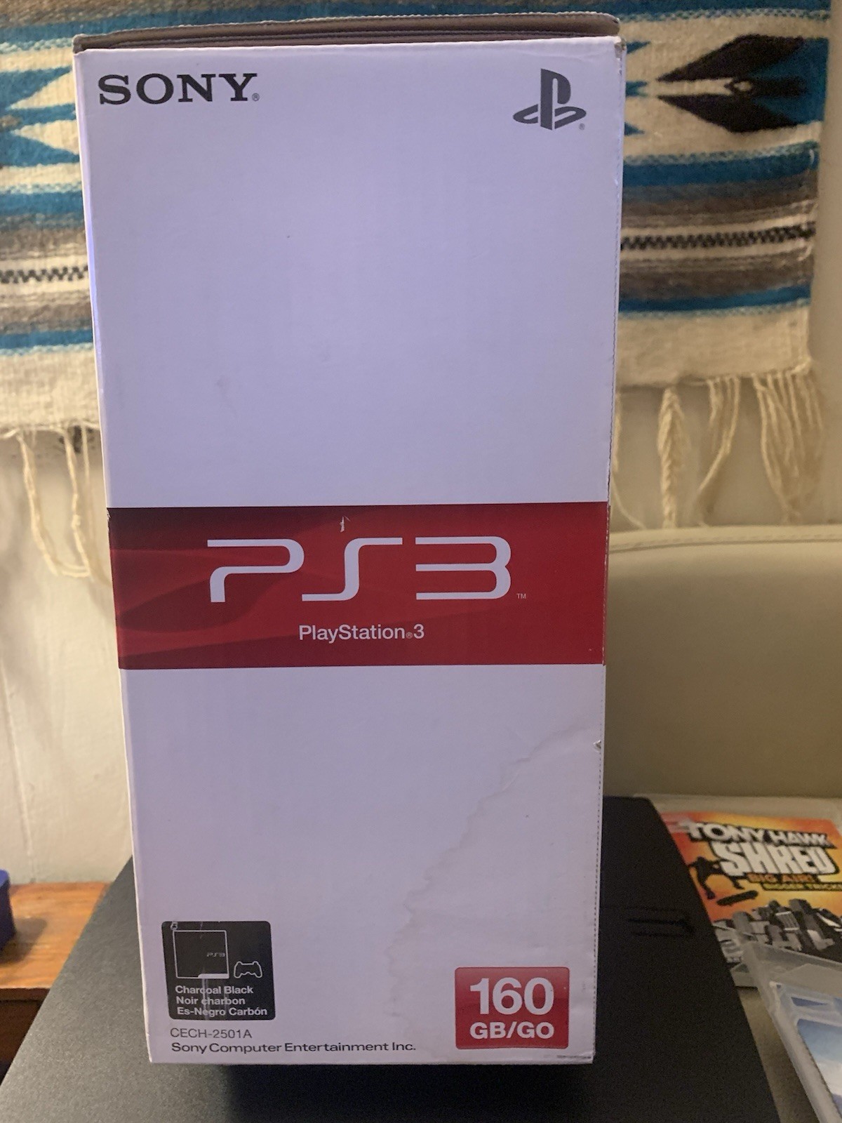 Sony PlayStation 3 PS3 Slim 160GB 2501a Console Bundle w/ Box, Games, No Control
