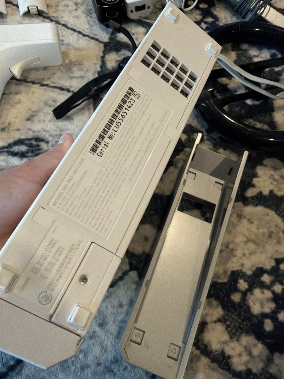 Nintendo Wii console bundle Controllers 14 Games And Various Cords (Not Tested)