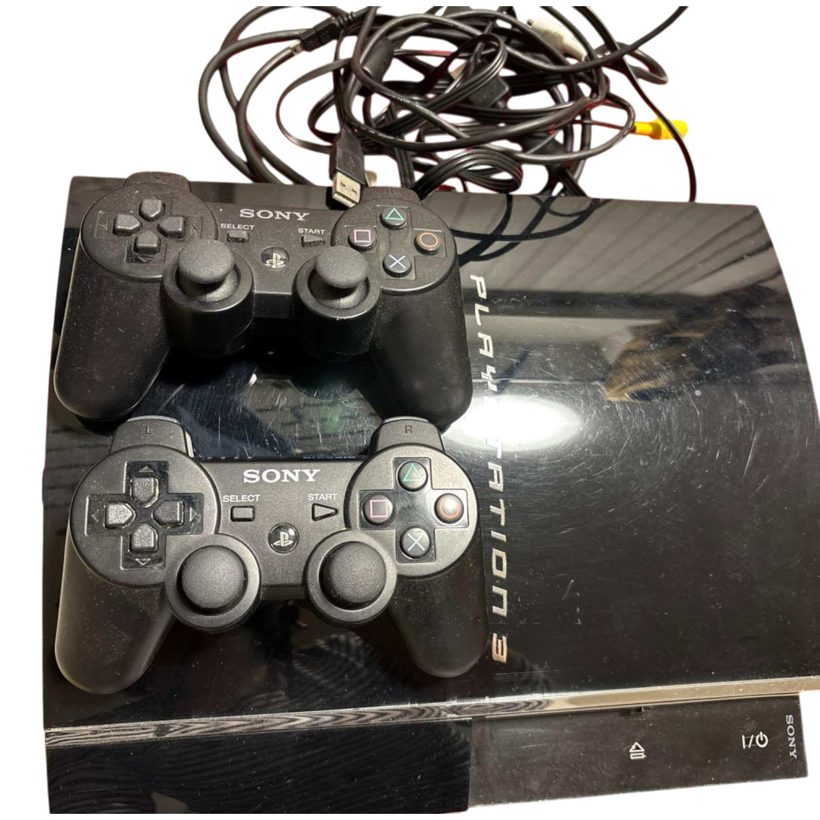 Sony PS3 CECHA00 60GB PS1 PS2 PS3 Bundle 2 Controllers 14 Games
