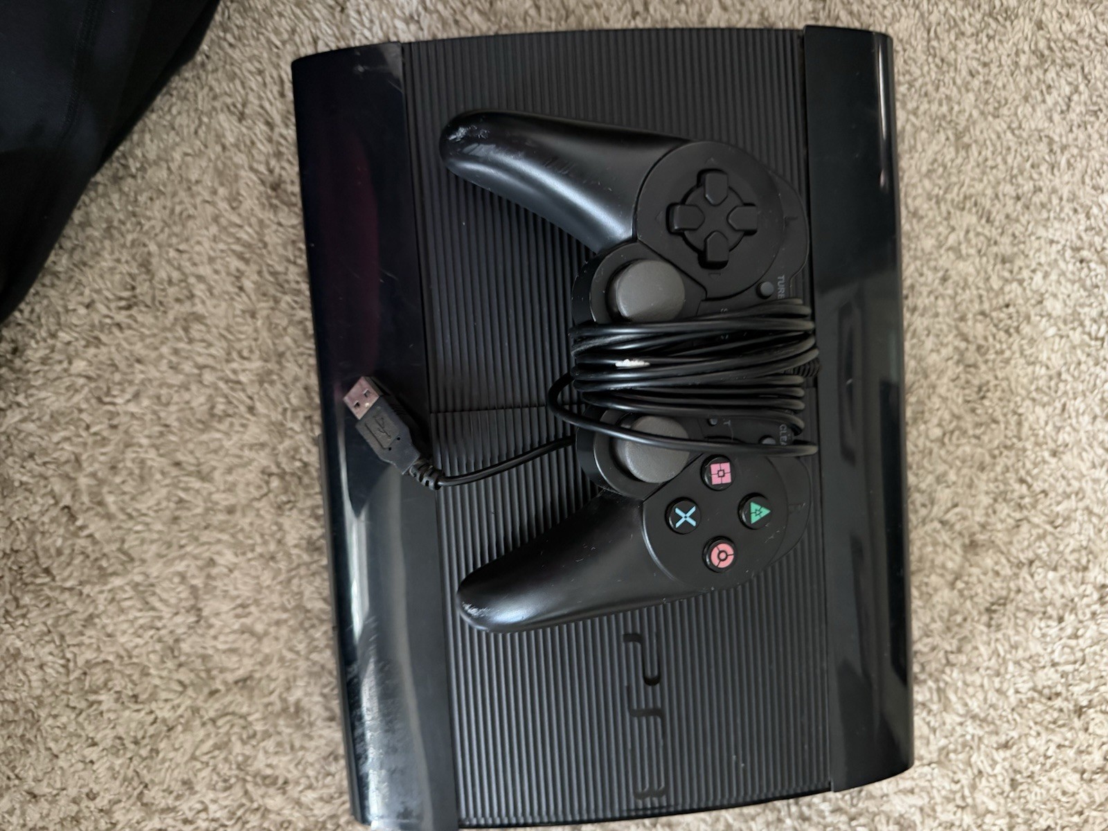 Sony PlayStation 3 PS3 Super Slim CECH-4301A 12GB Console 1 Controller W/game