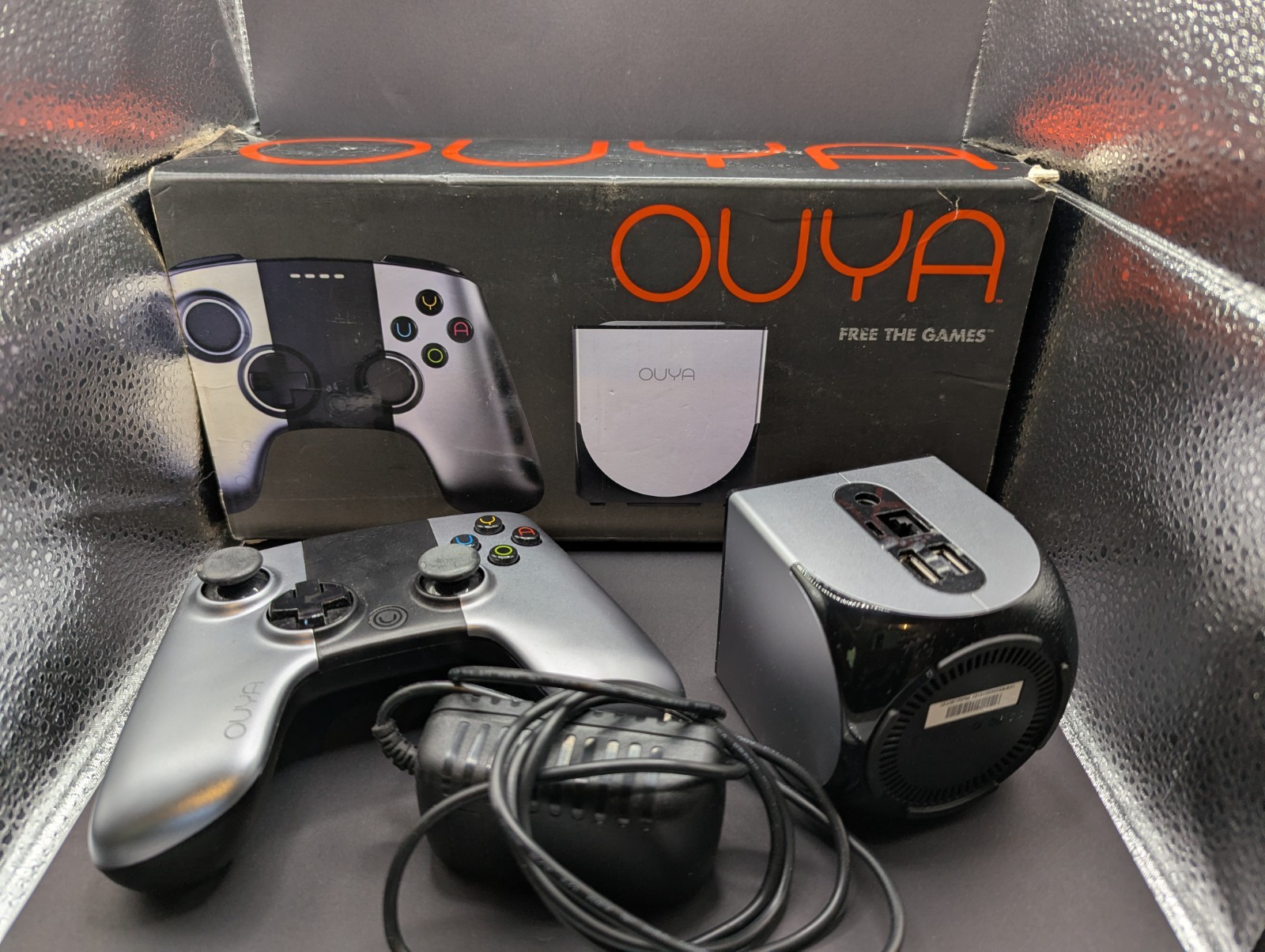 OUYA Silver Console With Controller In Original Box