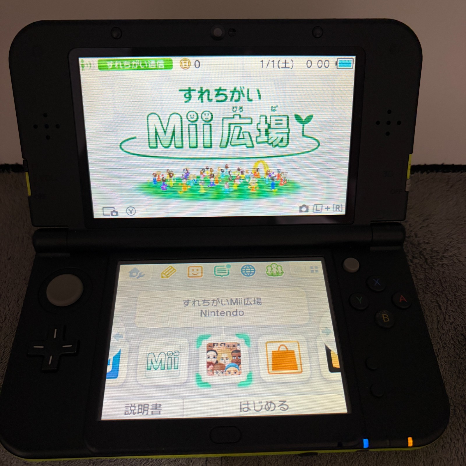 【Excellent5】NEW Nintendo 3DS LL XL Lime black Monster Hunter Game Console