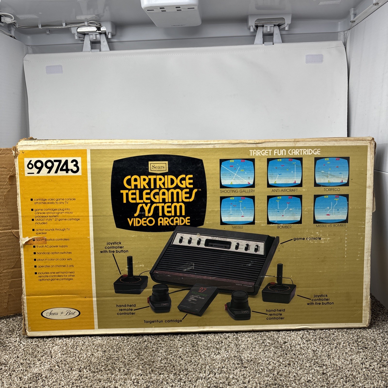 Sears Tele-Games Atari 2600 Heavy Sixer Console With Box READ TESTED