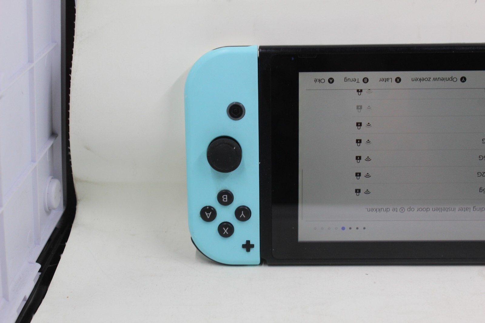 Nintendo Switch V1 Console Yellow Blue JoyCons +128GB SD No Charger