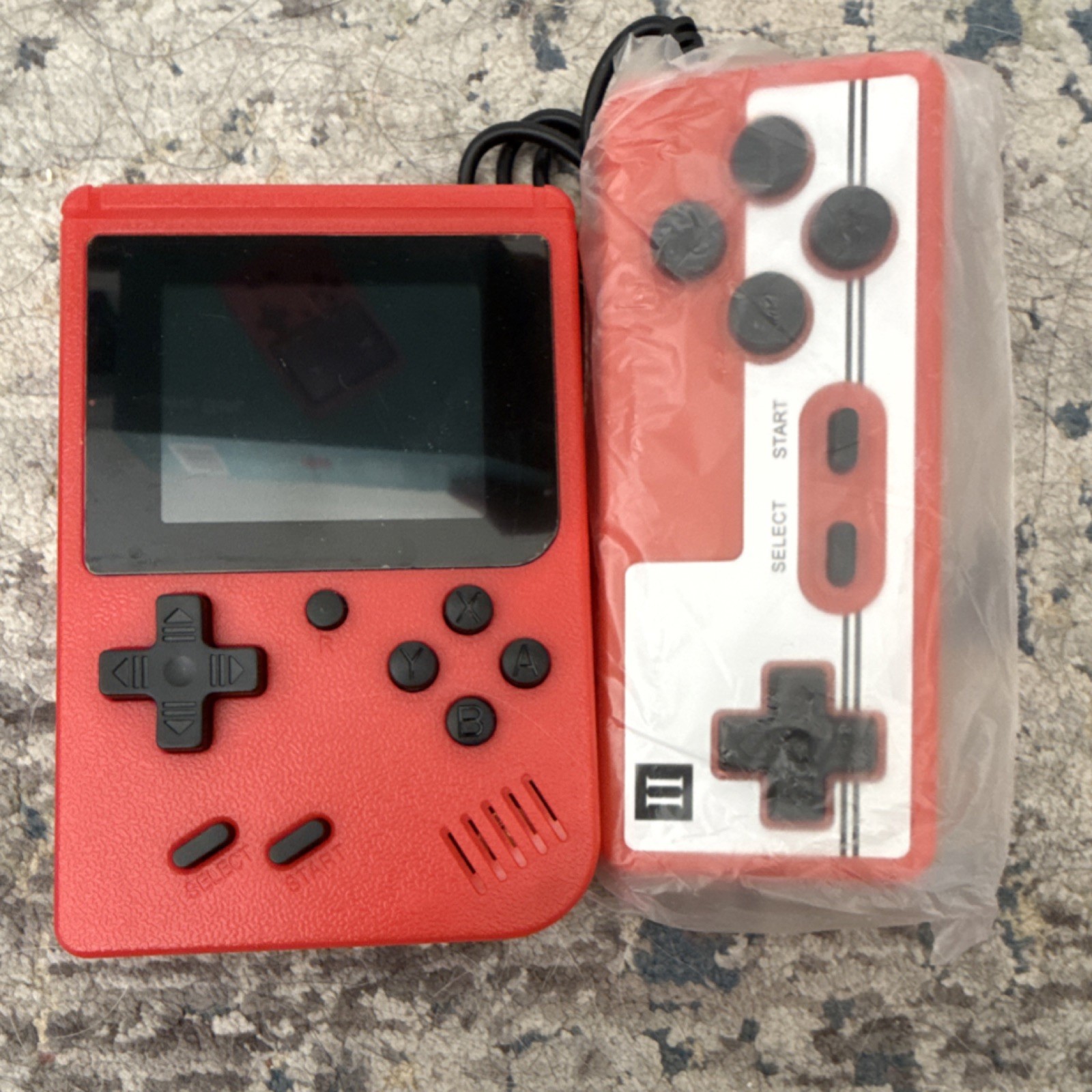 Game Box Plus Handheld System Red Black, USB RCA, Supports External Gamepad