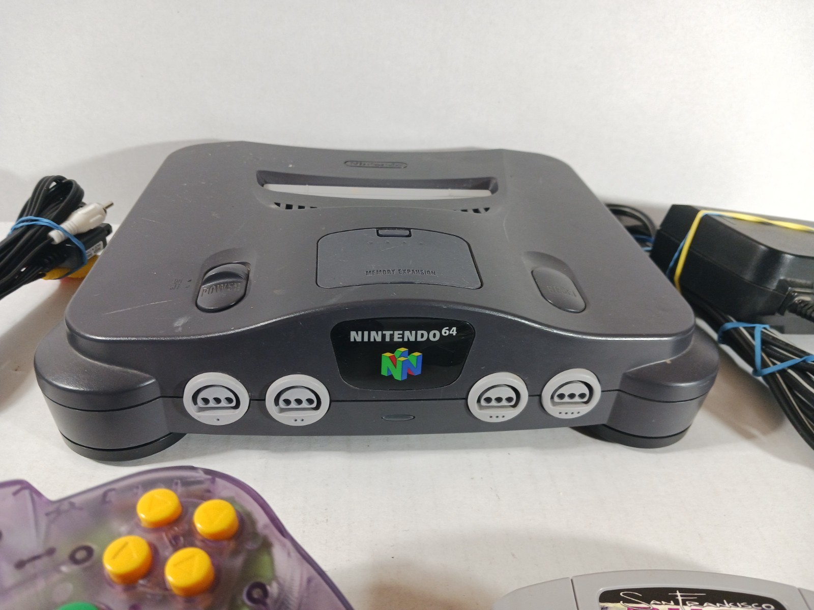 Nintendo 64 Console Bundle Rush Authentic N64 GameCube Style Stick Purple Tested