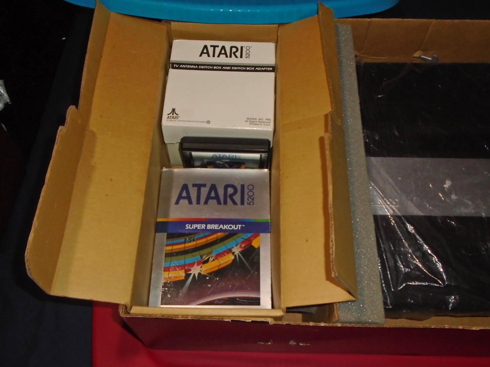 Atari 5200 Super System Console CIB Complete AC Switch Box 2Controllers 6Games +