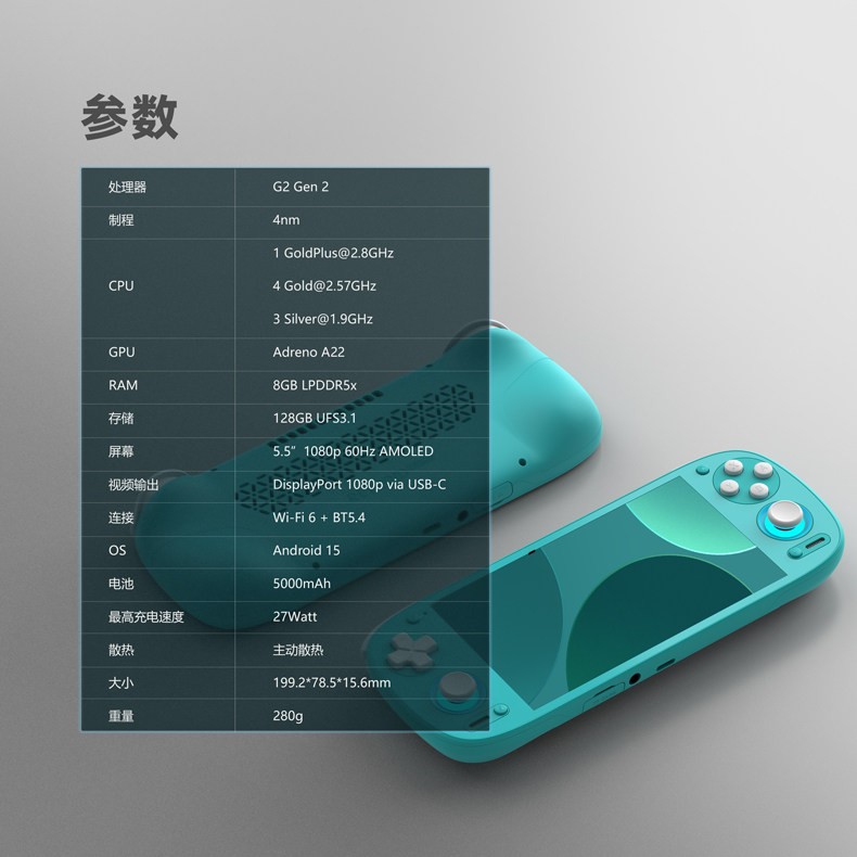 Retroid Pocket G2 5.5”OLED Android Handheld Device 8+128G