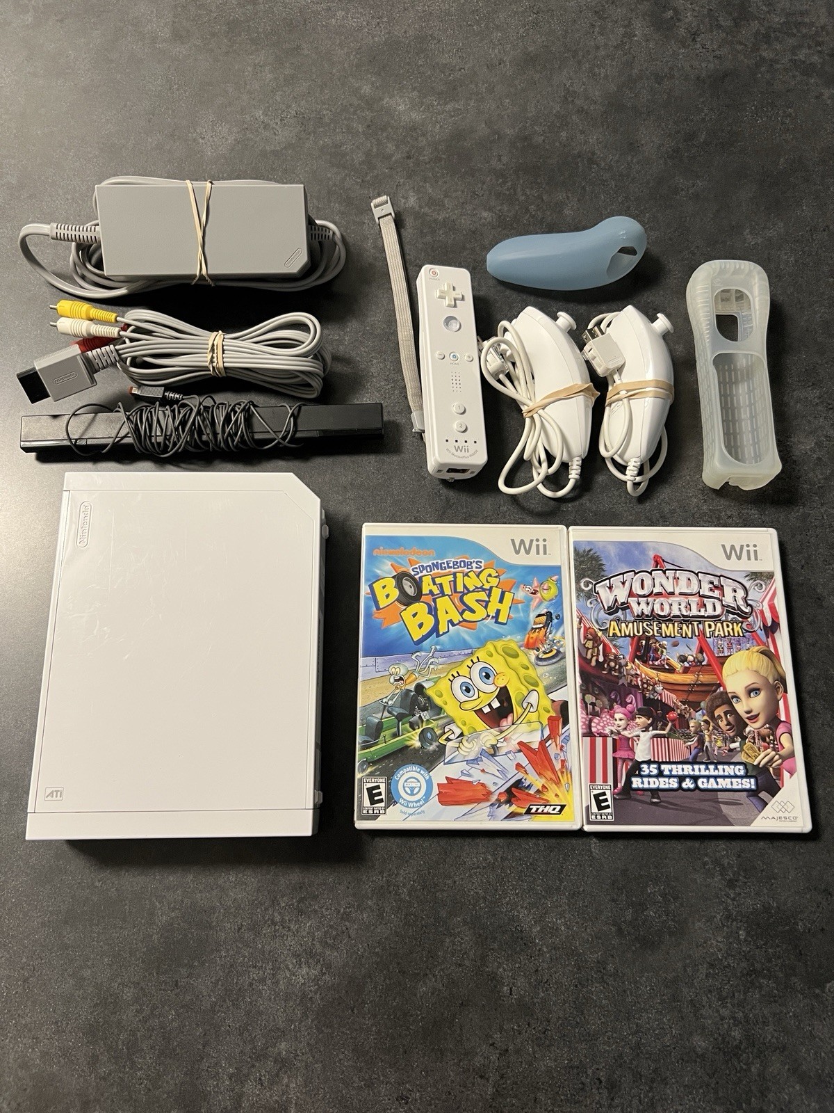 Nintendo Wii White Console Bundle | Tested | Controllers + Games RVL-101