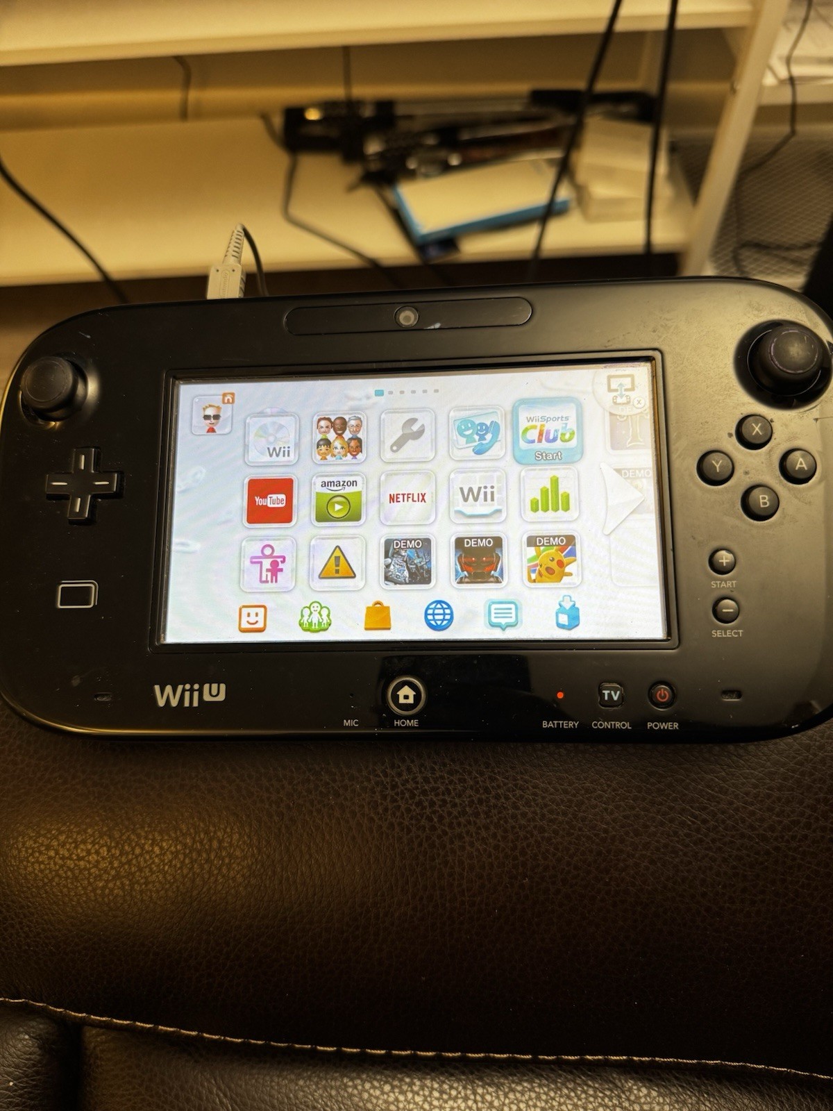 Nintendo Wii U 32GB Black Console Deluxe Set W/ 3 Games Mario Zelda Works Great!