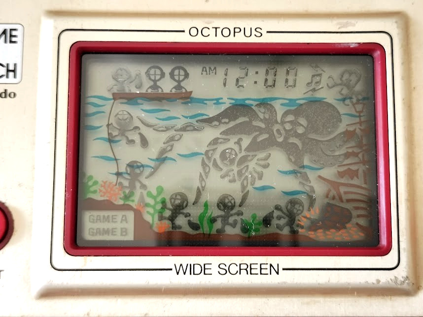 Nintendo OC-22 OCTOPUS LSI Game and Watch Used Vintage Retro Japan #05165169