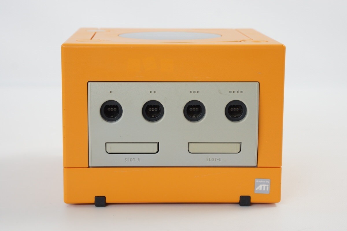 Gamecube Orange Console System Games DOL-001 JP For Japan CD FREE SHIP 10710073