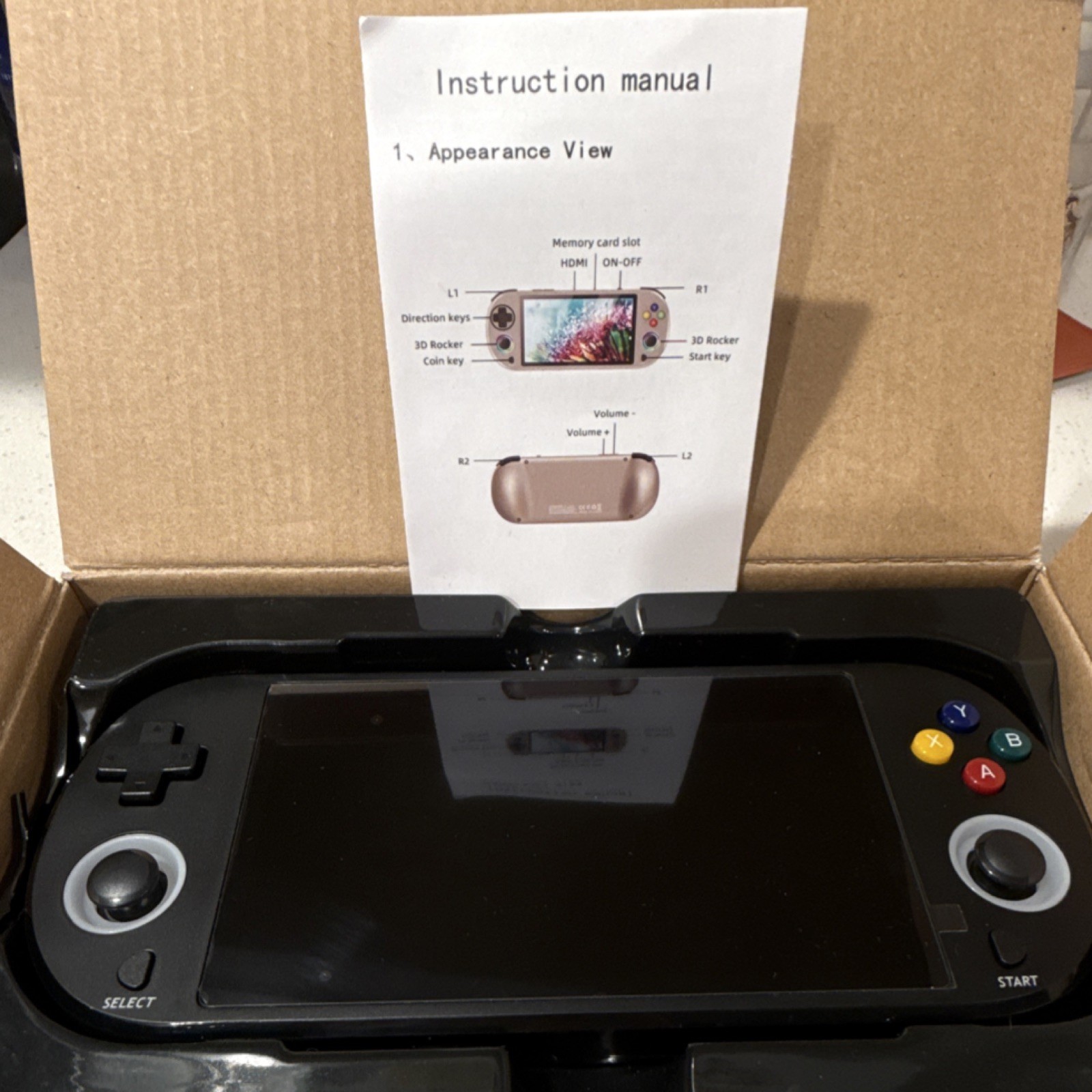 SJGAM M22P Handheld System Gamepad Gray HDMI 16 Million Color RGB Light Ring