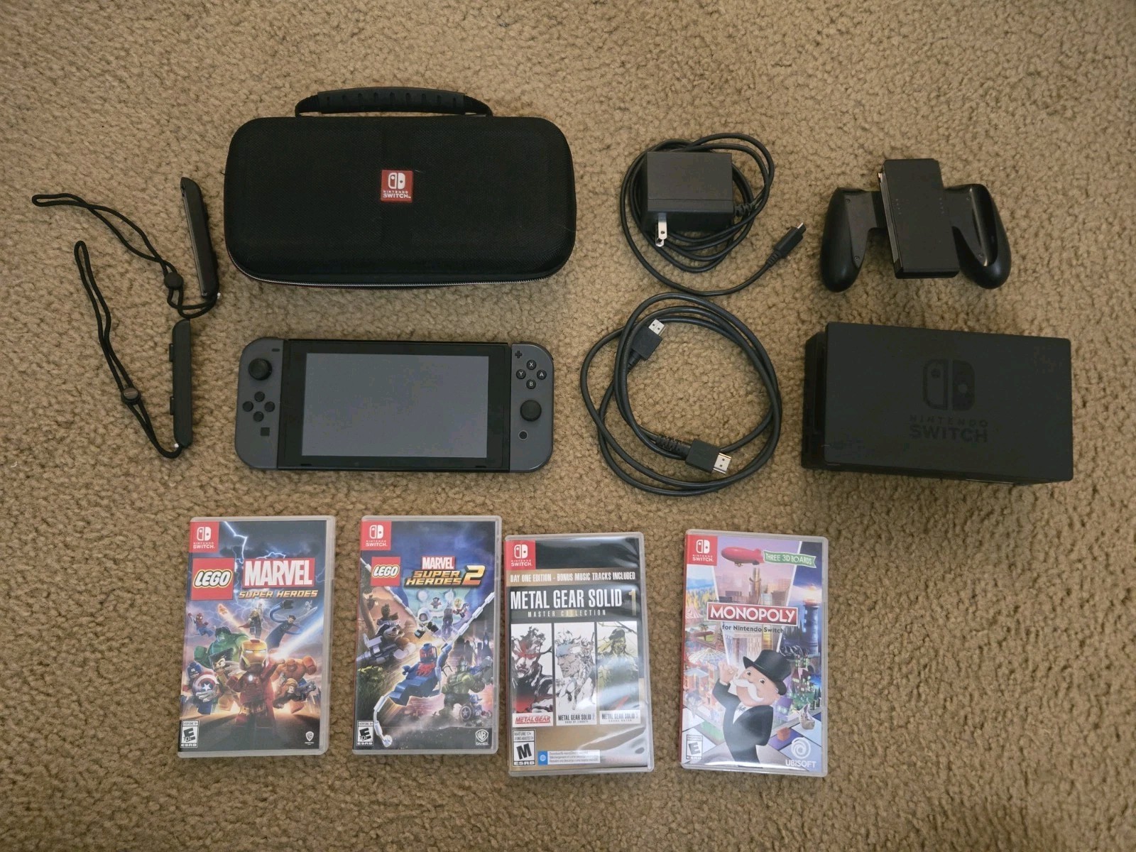 Nintendo Switch Bundle With all Accessories: Also Includes 4 Games And Case