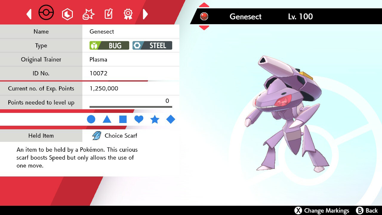 Pokemon Sword & Shield Genesect 6IV 🌟Shiny🌟 & Non Shiny Best EVs & Nature