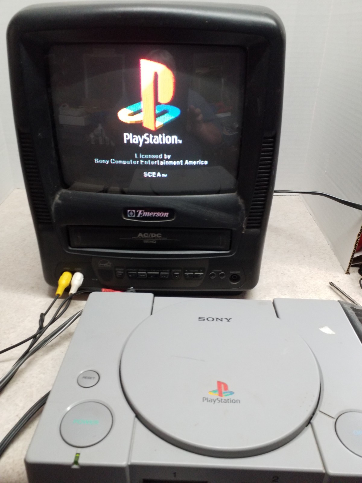 Sony PlayStation (PS1) SCHP-7001 Bundle No Controller, With Cables. Console