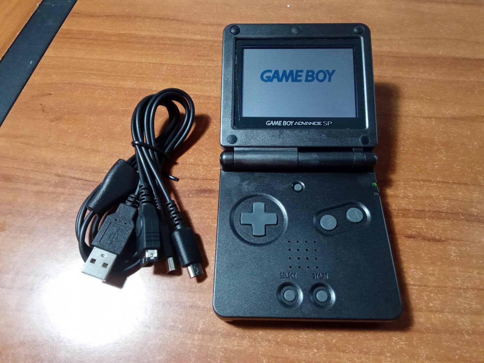 Nintendo Game Boy Advance GB SP Handheld Console – Onyx Black + Charger *TESTED*