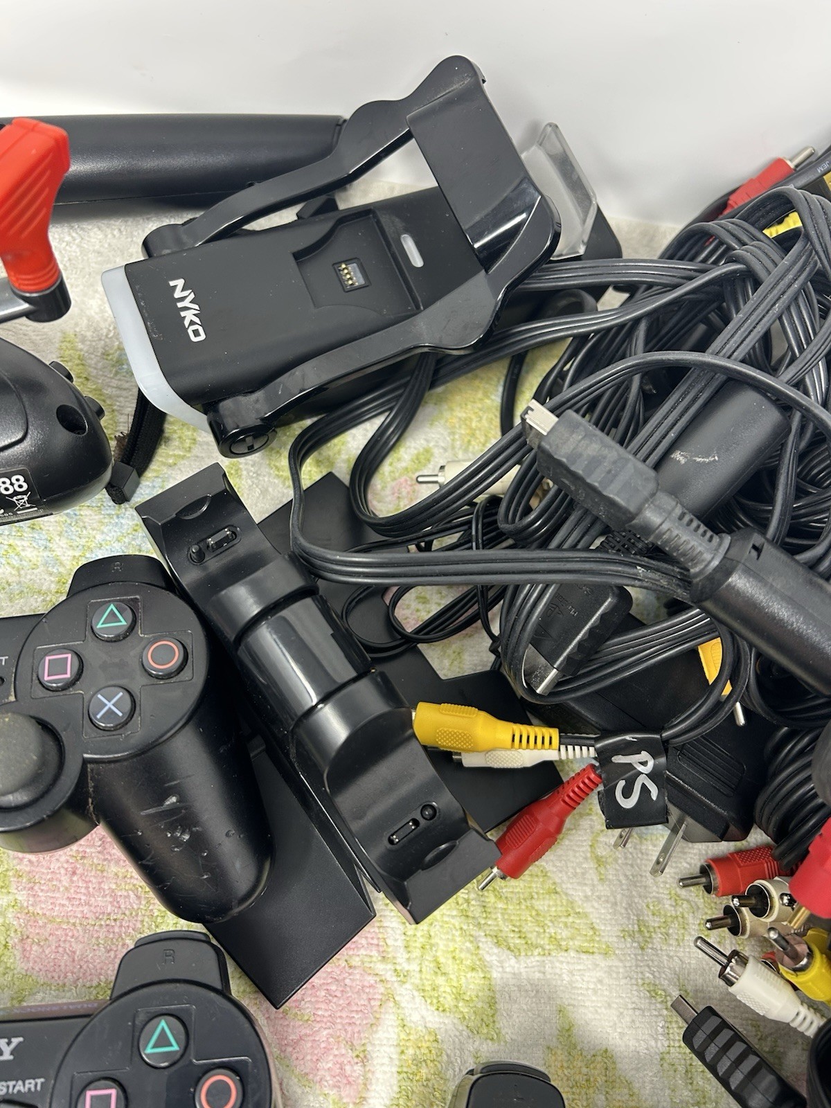 Lot Bundle PS,ps2 Cords,Controllers PS2 OEM A/V Cable Power Supply OEM 3rd Party