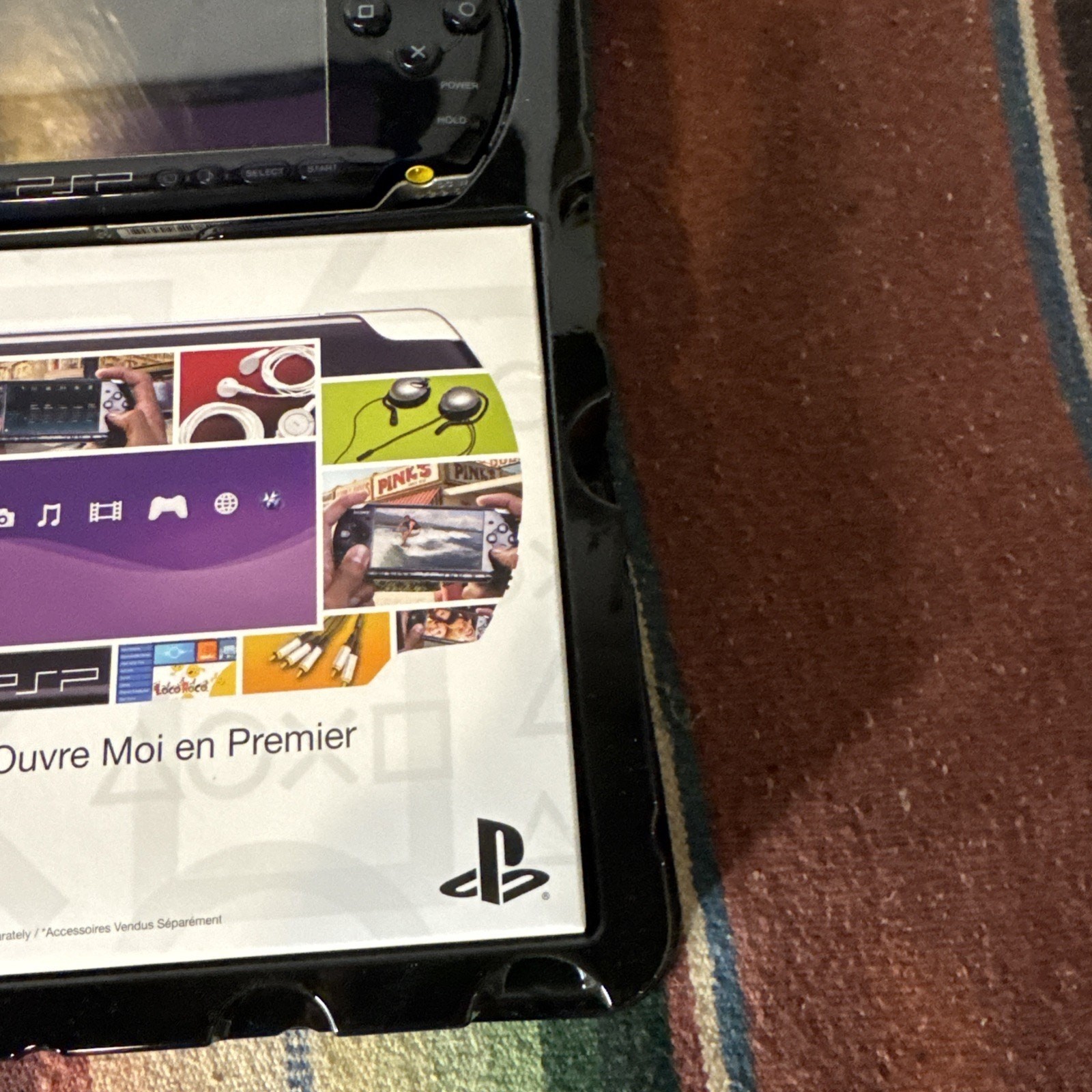 Sony PSP-3000 Launch Edition 64MB Black W/box Tested (No Battery Or Charger)