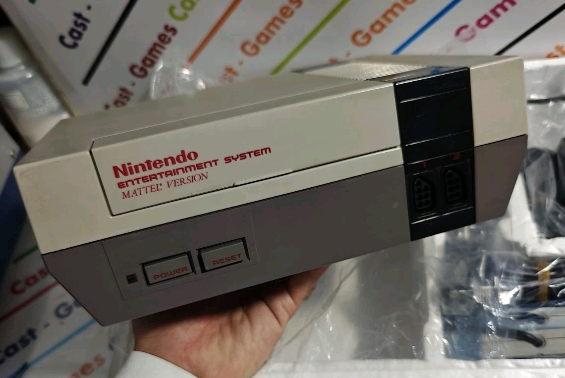 NINTENDO NES CONSOLE CONTROL DECK SUPER MARIO BANK PACK MATTEL RARE COMPLETE