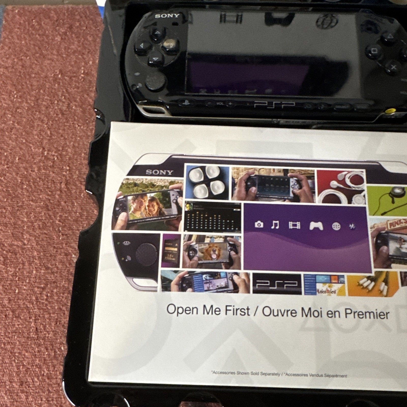 Sony PSP-3000 Launch Edition 64MB Black W/box Tested (No Battery Or Charger)