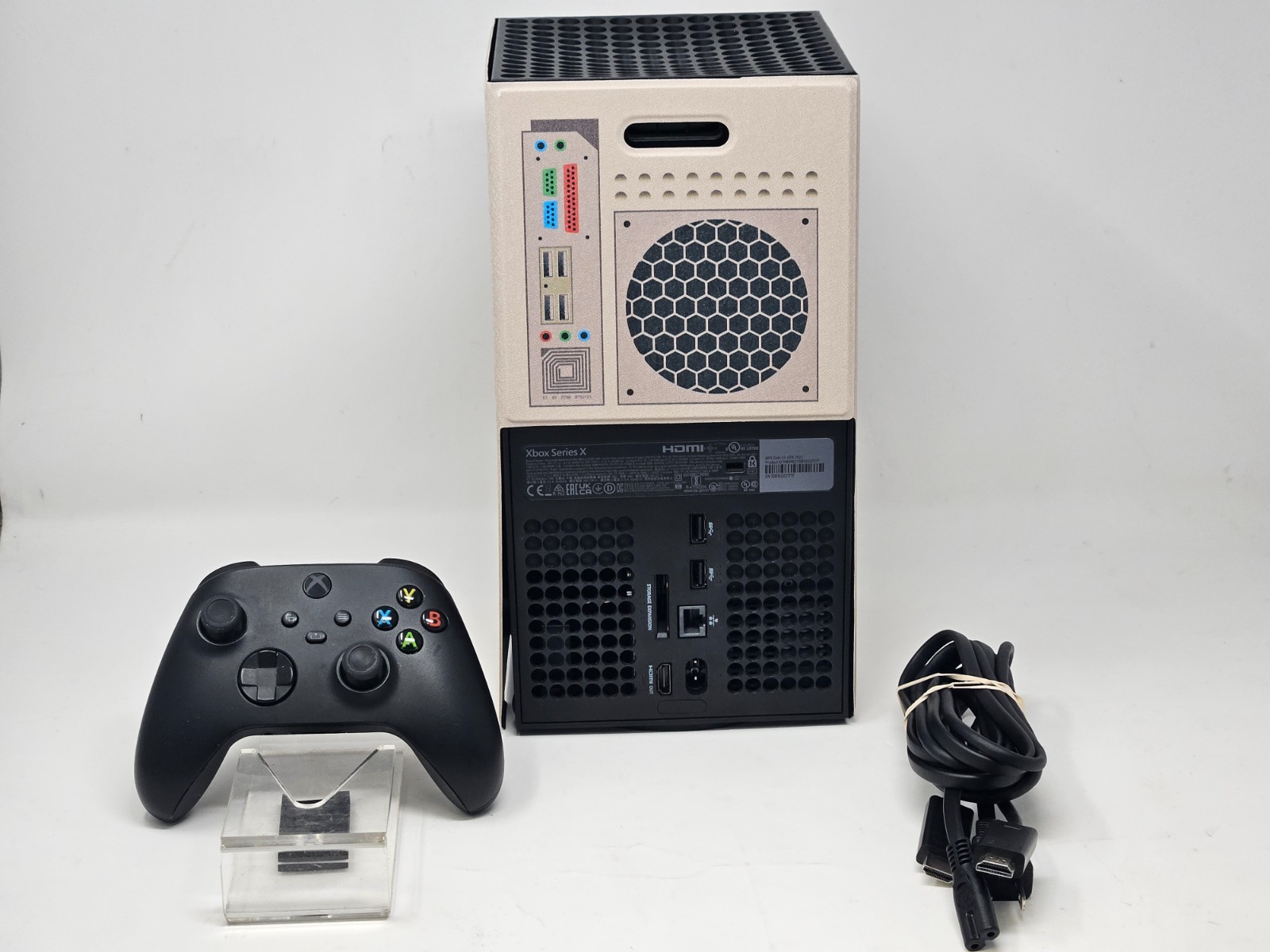 Microsoft Xbox Series X 1TB Console Black Tested w/ Controller, Retro Case Cover