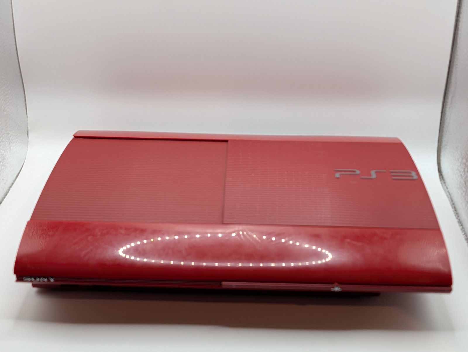 Sony PlayStation 3 PS3 Super Slim Red God Of War Console CECH-4001C + Cables