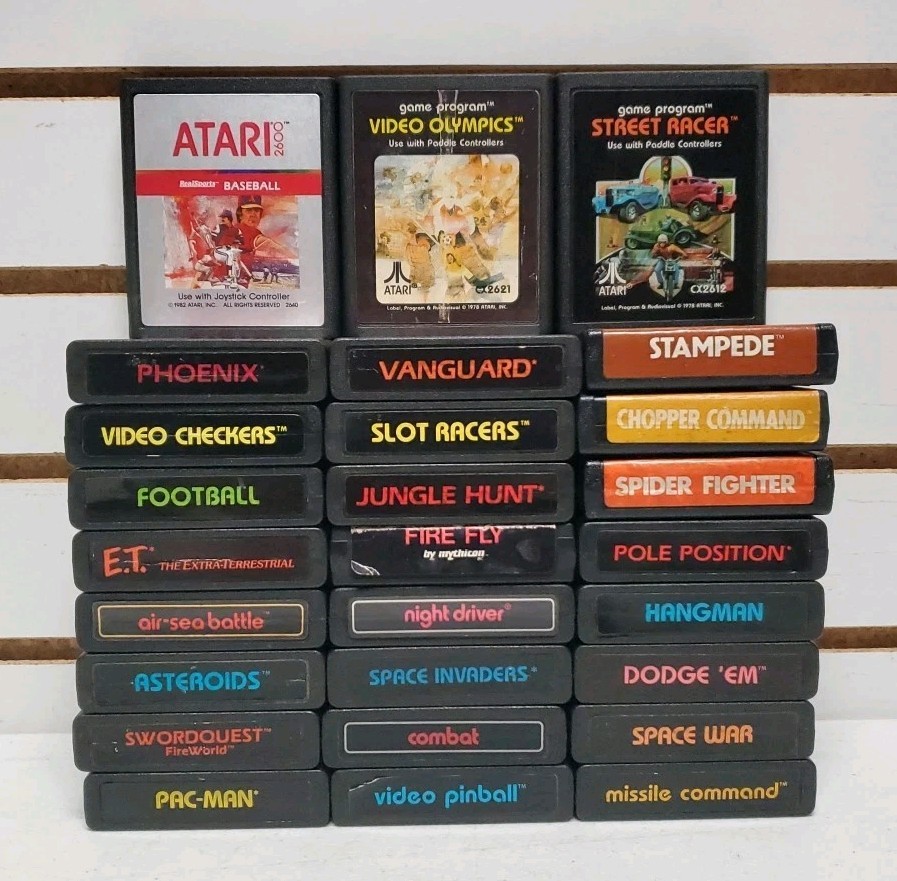 Atari 2600 Vader Console Bundle w/Games, Some Manuals & Game Center – Works READ