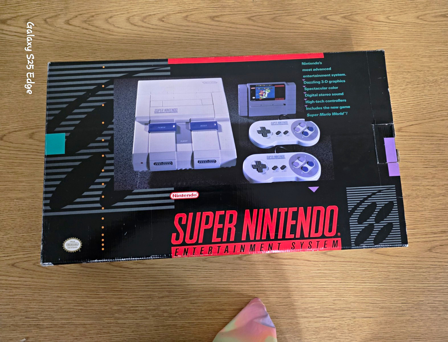 Nintendo SNES SNS-001 Console Gray/Purple w/2 Controllers & Original Box