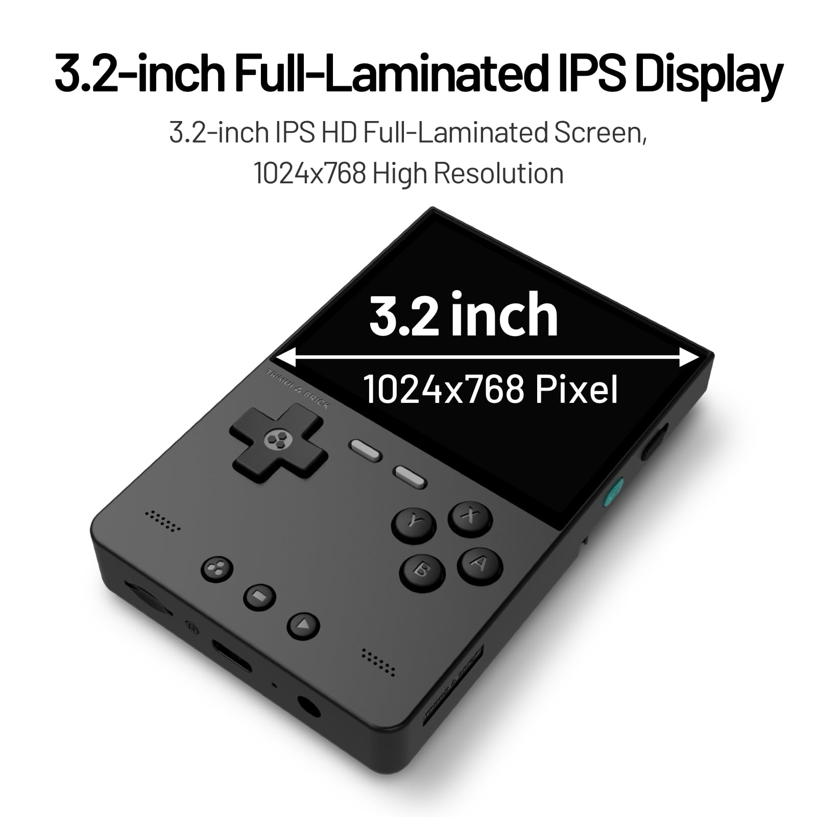 Trimui Brick Game Console 3.2-Inches 1024×768 IPS Screen Built-in 64G TF Card…