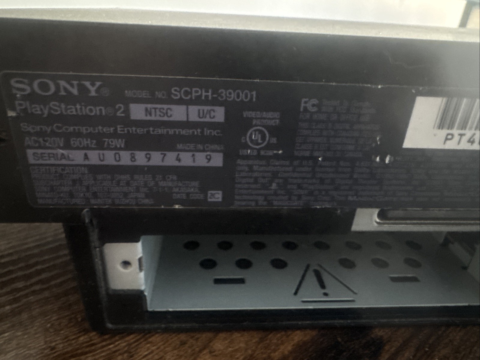 Sony PlayStation 2 Console – Black (SCPH-39001), Not Tested, Power On, CD
