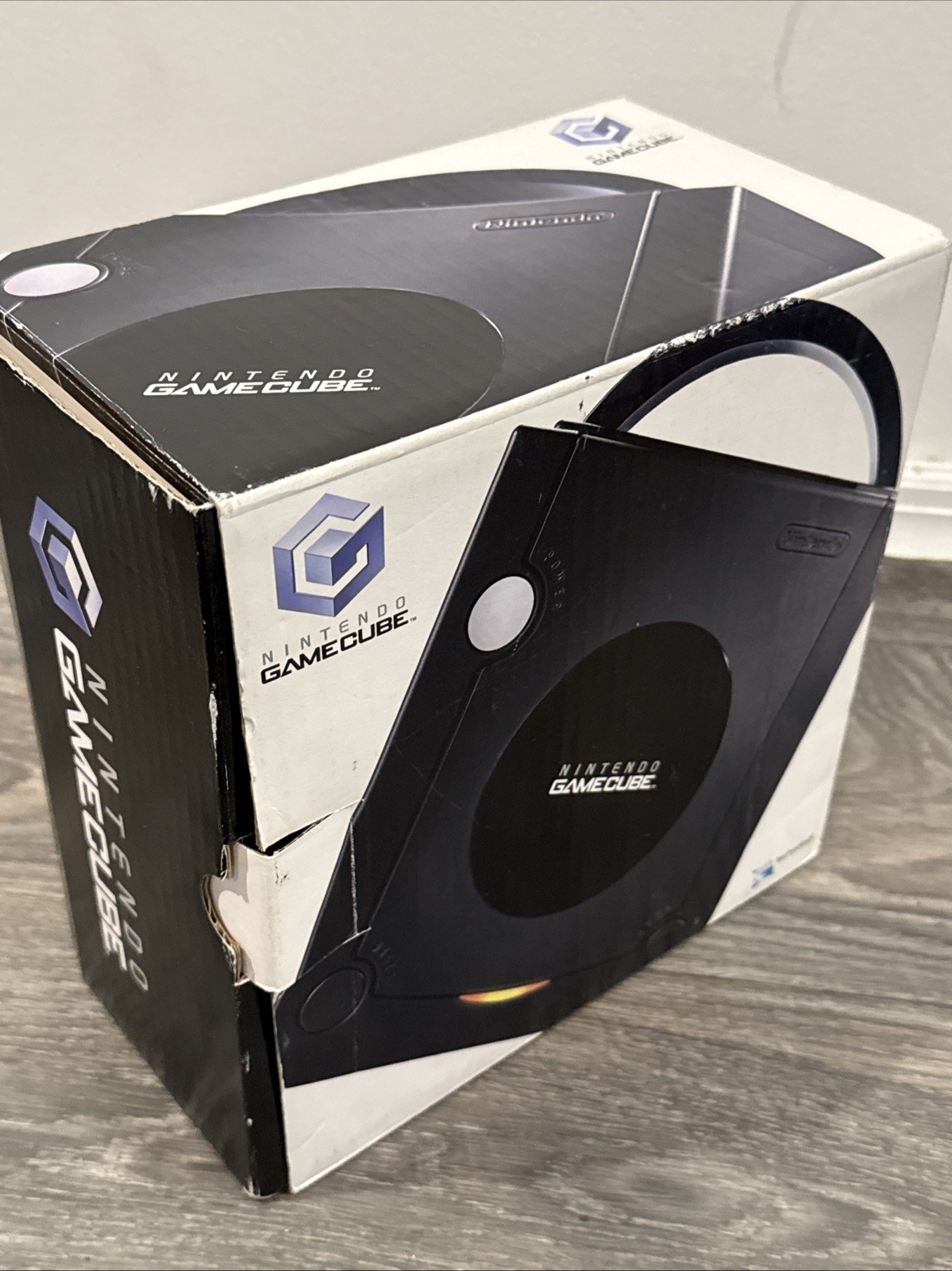Nintendo GameCube Jet BLACK Console USA OEM W/ original Box DOL-001 Tested!