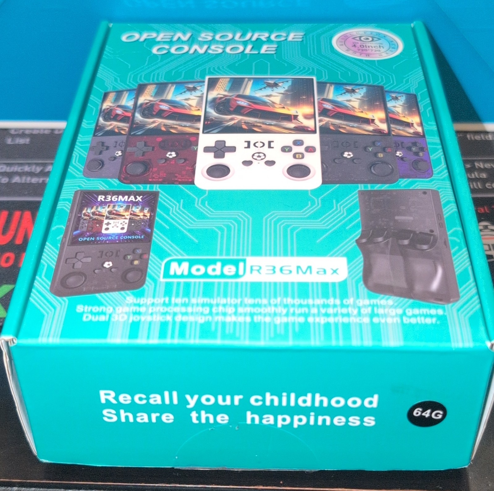 R36Max Multicolor Handheld System 64GB 3D Joystick Gamepad TF Card 720×720