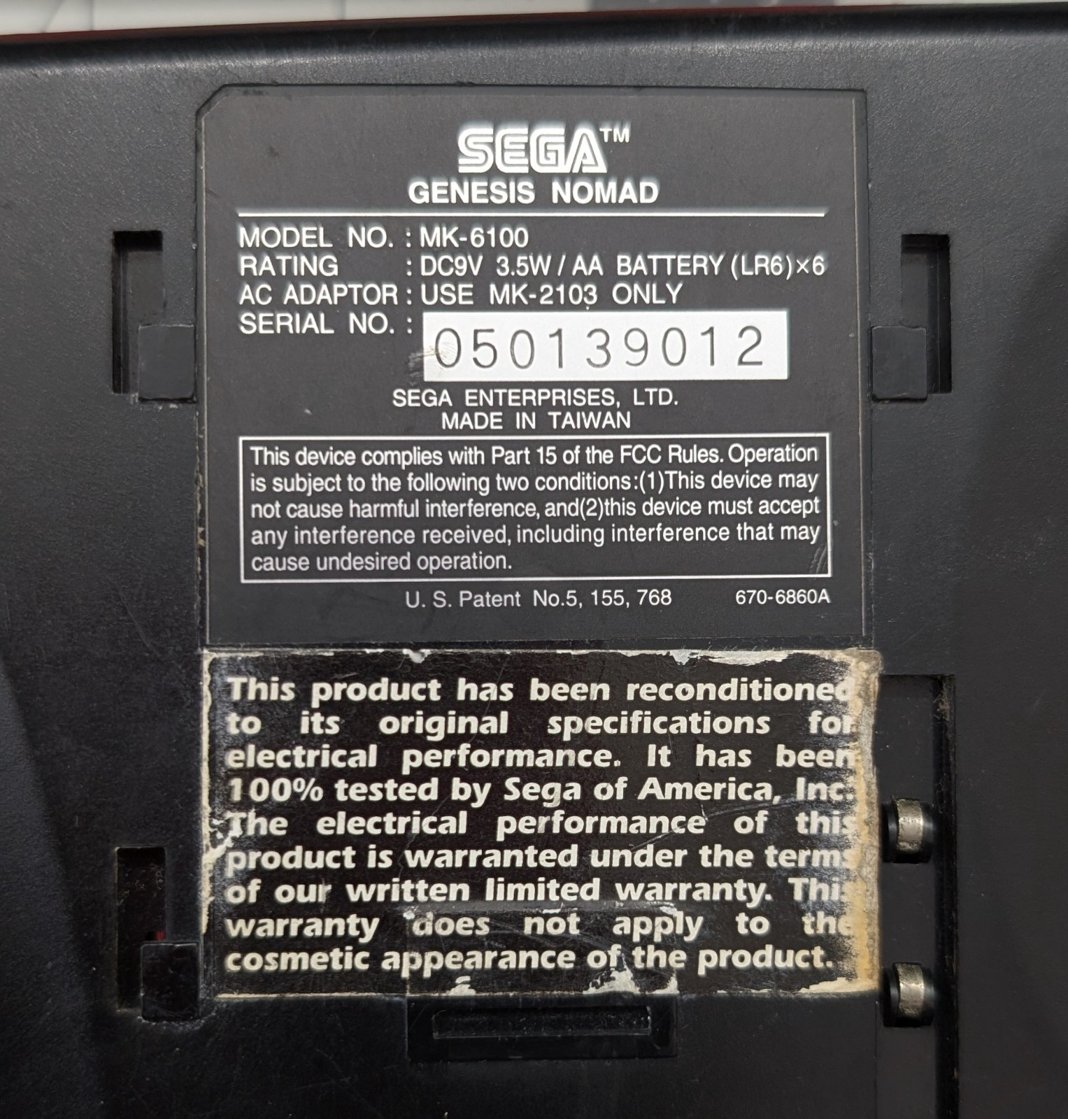 Sega Genesis Nomad Console PLUS Spider-man Venom Maximum Carnage Cartridge RED!