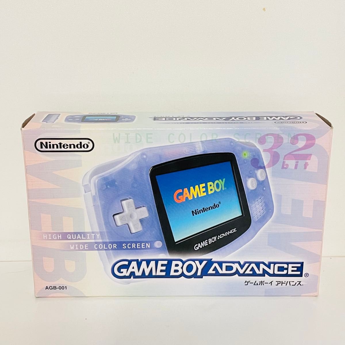 Nintendo Game Boy Advance GBA Milky Blue Console CIB Tested Working Japan