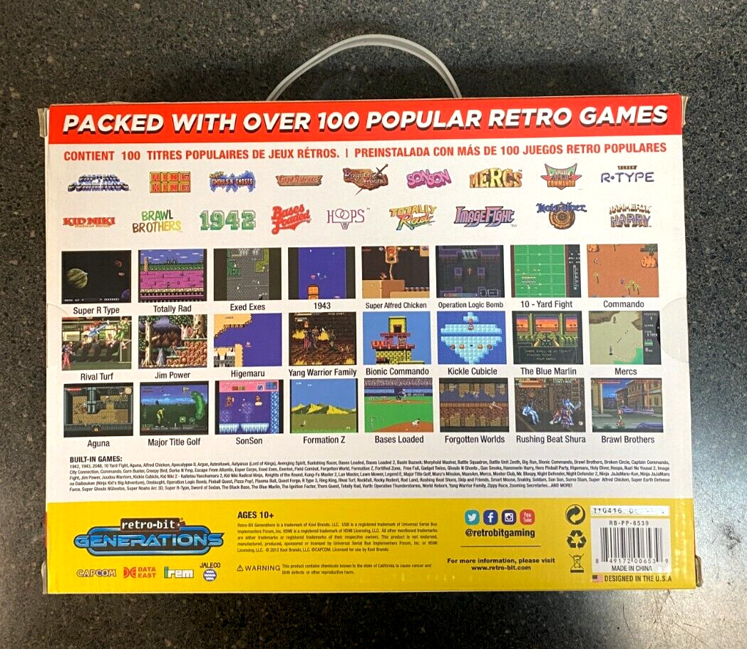 Retro-Bit Generations Plug & Play Game Console Over 100 Retro Games NEW SEALED