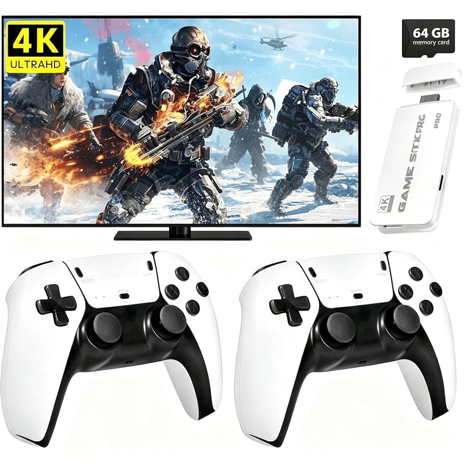 Retro Game Console with 4K HDMI Output, Plug and Play Game Stick for TV, Pre-…