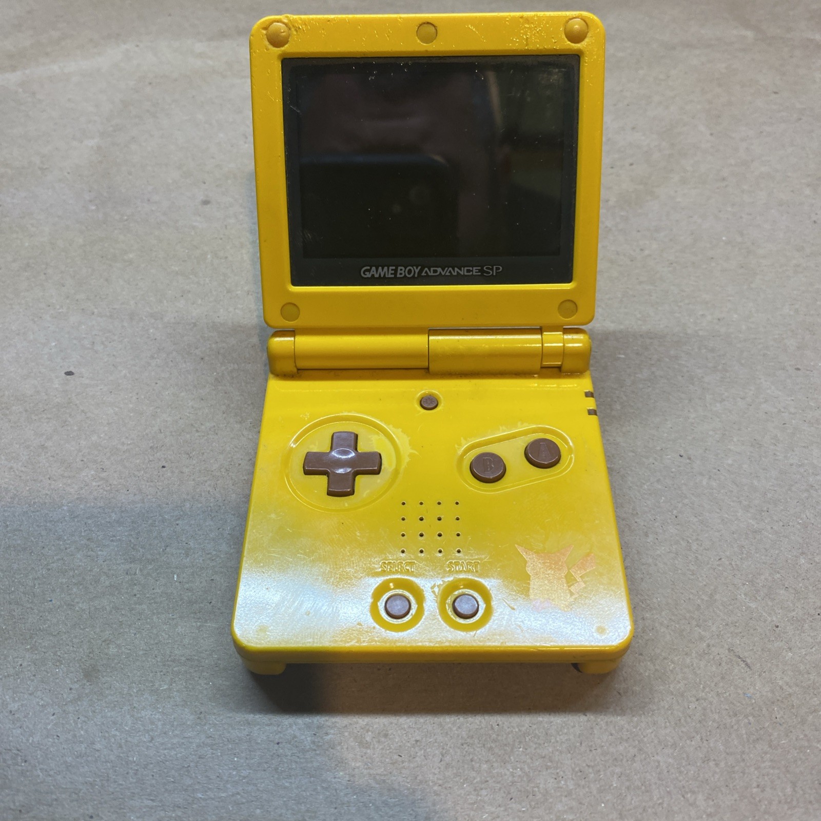 Pikachu Edition Nintendo GameBoy Advance SP Handheld Tested Working Authentic !!