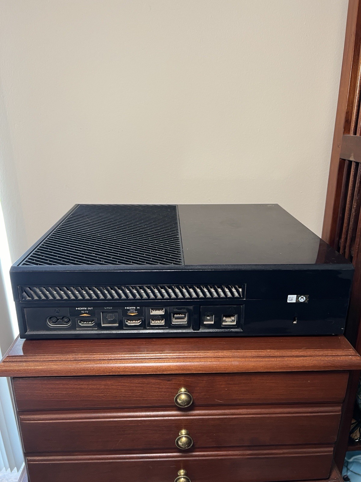 Microsoft Xbox One Console with AC Adapter Cord Both For Parts Only Untested