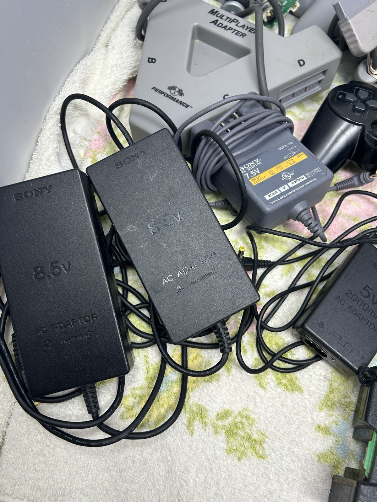 Lot Bundle PS,ps2 Cords,Controllers PS2 OEM A/V Cable Power Supply OEM 3rd Party