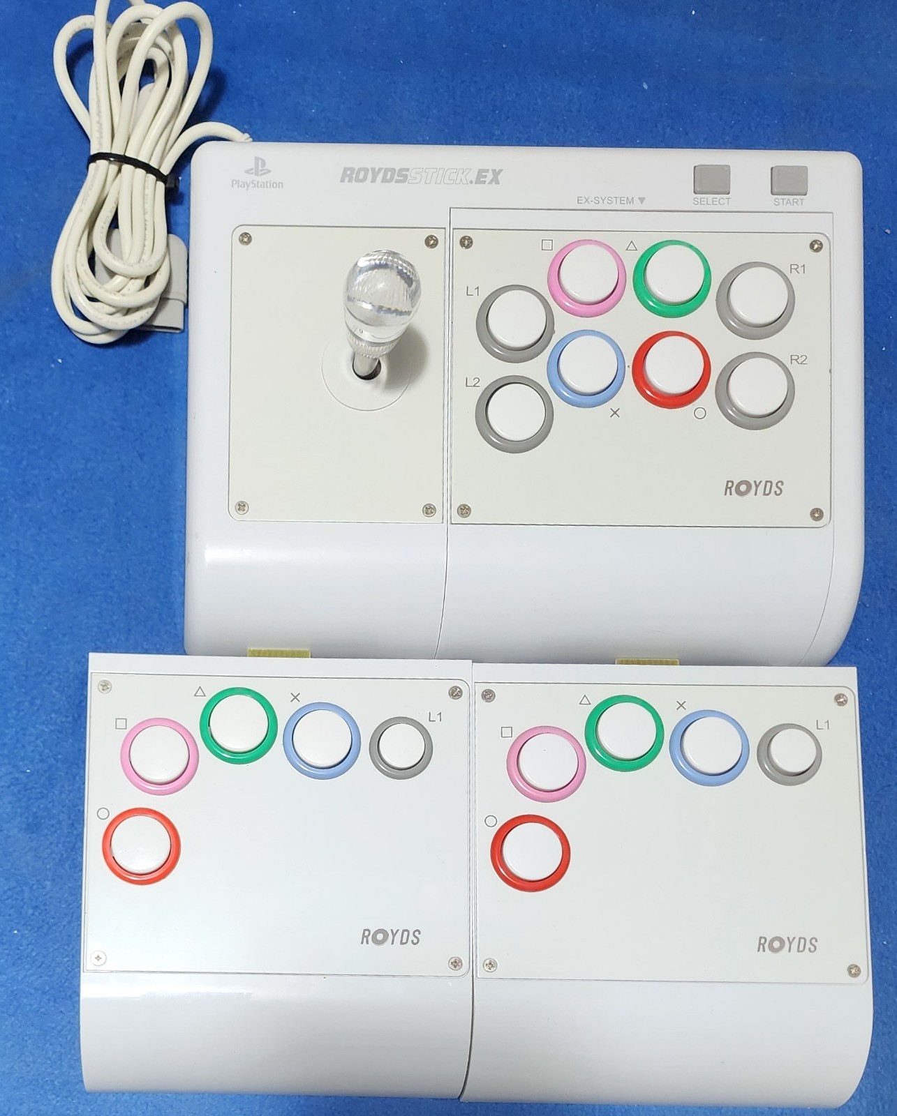 Royds Stick EX Arcade Fight Stick Controller PlayStation PS1 Japan Import +1 Pad