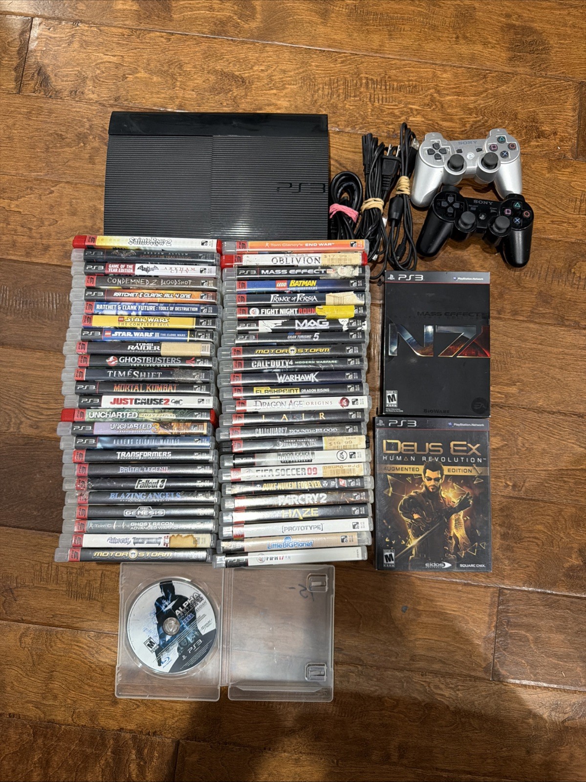 ✅ Sony PlayStation 3 12GB Super Slim 51 Games 2 Controls