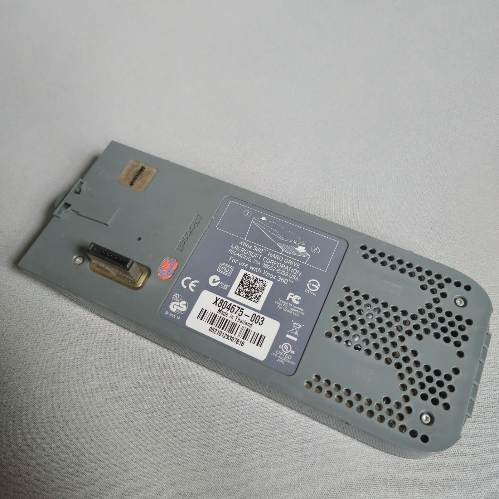 Microsoft Xbox 360 White Fat Console Bad Disc Drive / OEM Power Cord Please Read