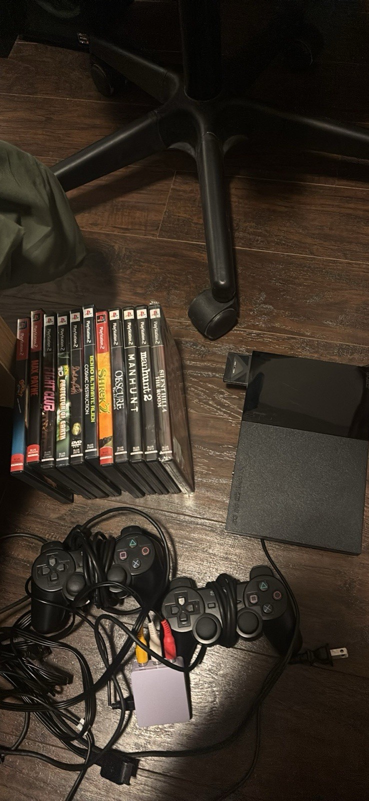 Sony PlayStation 2 Slim Console With 15 Games Lot2 Controllers 3mics Memory Card