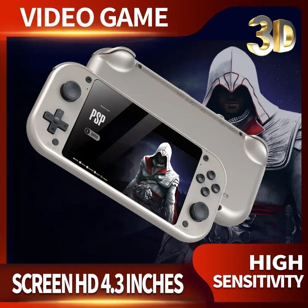M17 Retro Handheld Game Console Open Source Linux System 4.3 Inch IPS PSP 128GB