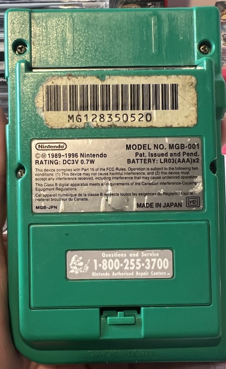 Nintendo Game Boy Pocket With 10 Games! All Tested & Working. MGB-001 – Green