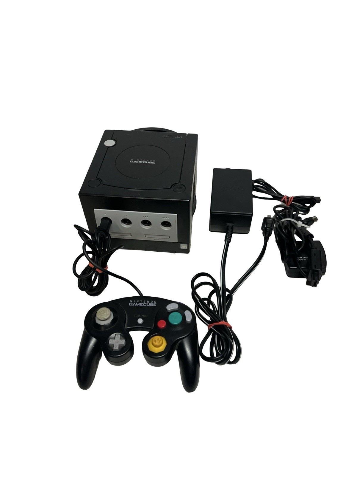 Nintendo GameCube Console DOL-101(USA) OEM Controller & Power Cord Black