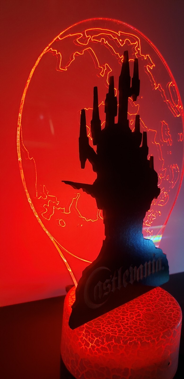 Castlevania light with remote (show it off) crackle base 8 different colors