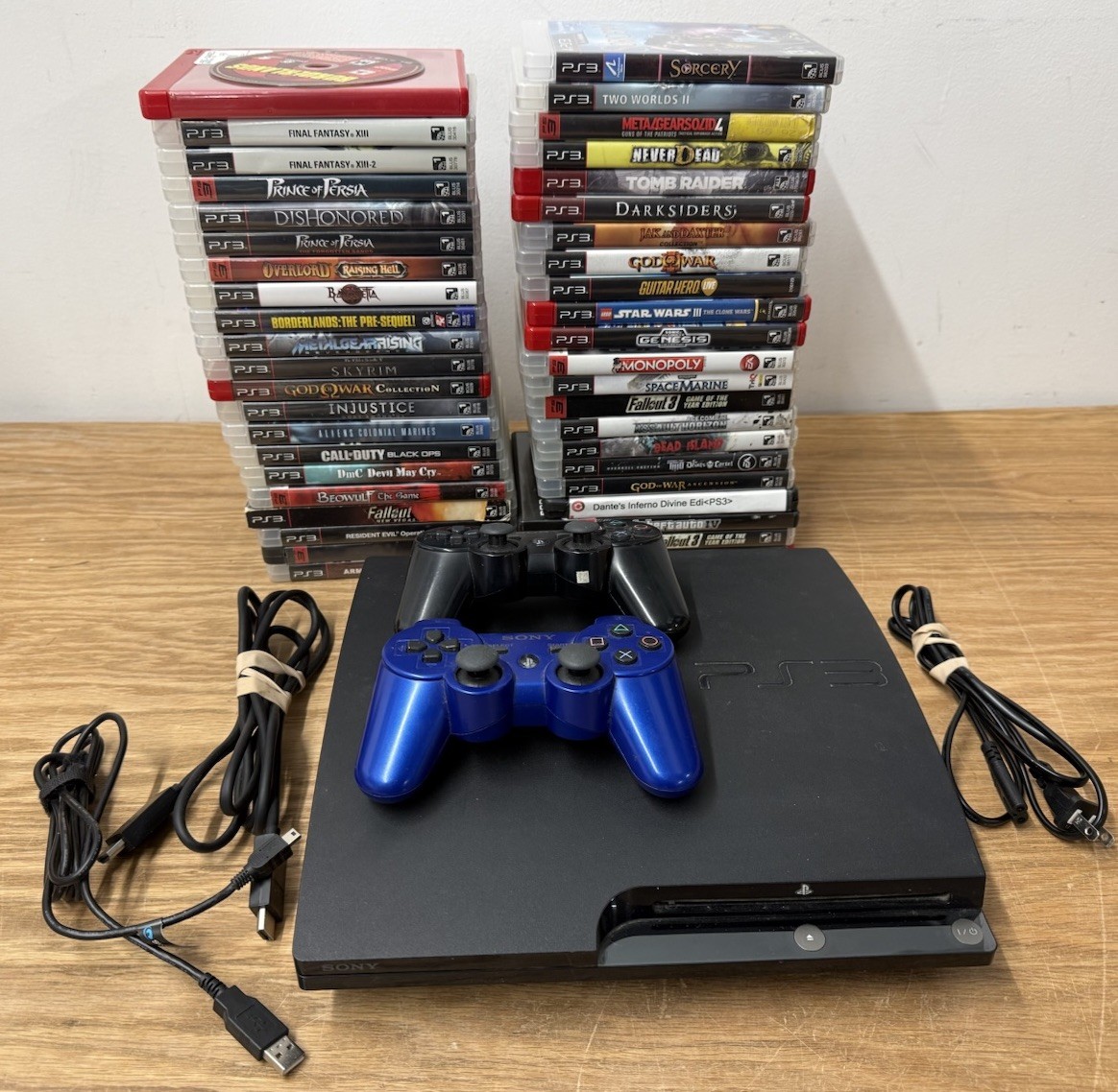 BUNDLE! 43 Games! Sony PlayStation 3 PS3 CECH-2001B Complete Console 250gb