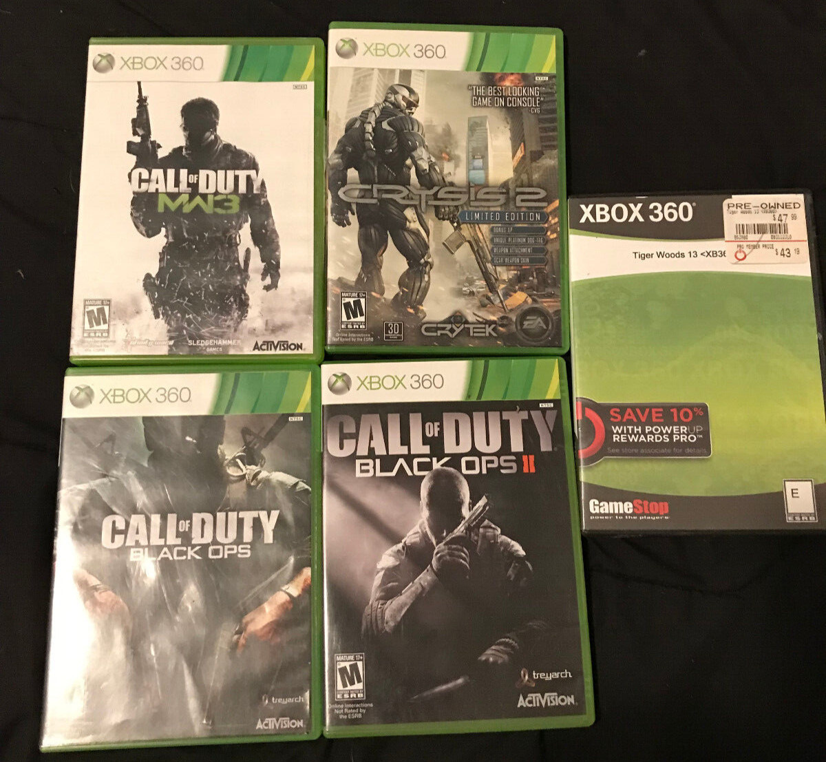 Xbox 360 Kinnect Camera w/ 13 regular games & 5 Kinnect games & 2 Controllers